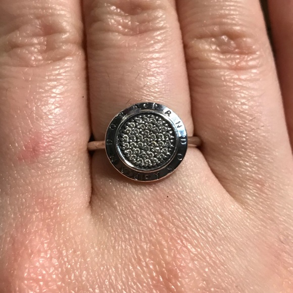 Authentic Pandora signature ring sz 7, Pendant, & earrings - Picture 6 of 7